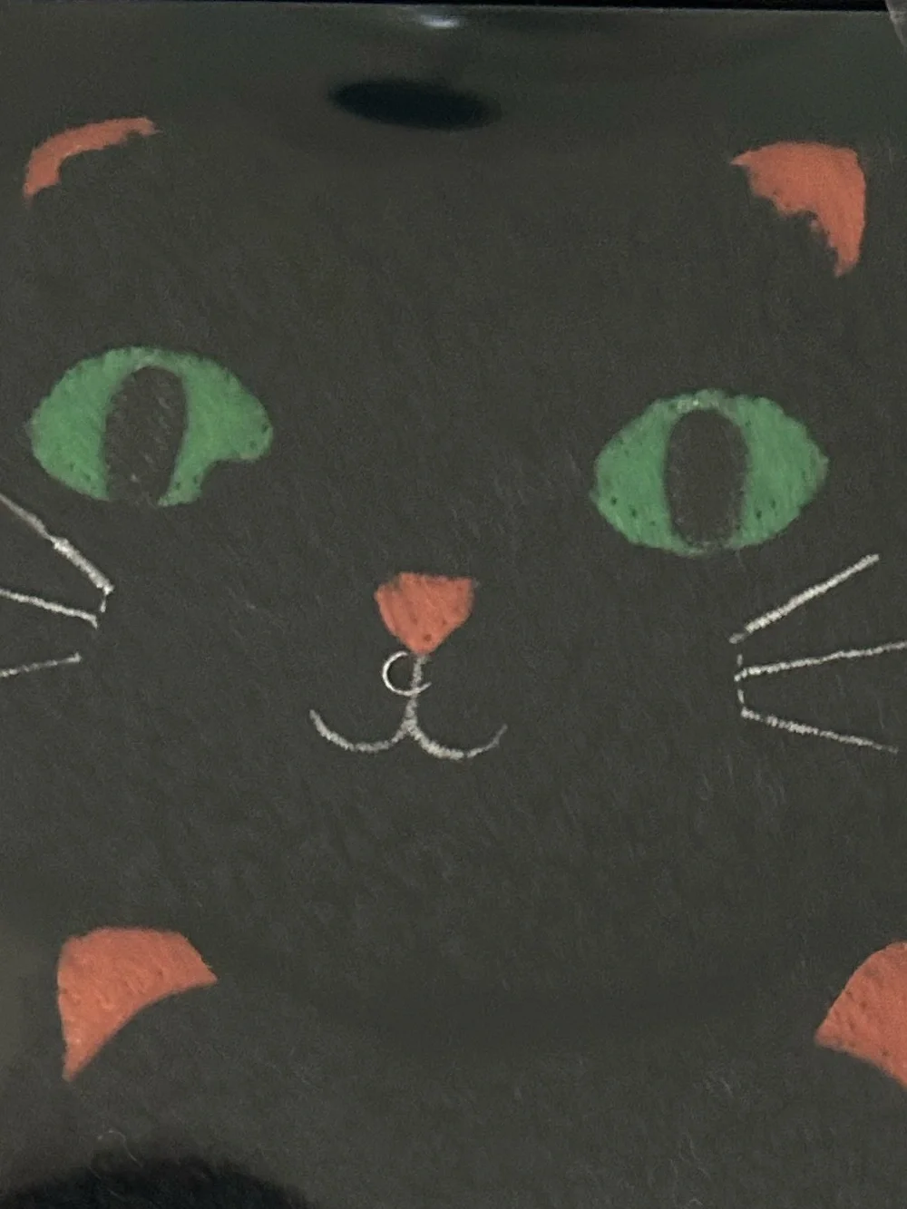 “New” Hallow’s Eve Black Cat Garland 6 ft